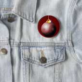 Yin Yang kerstbal in het rood Ronde Button 5,7 Cm (In situ)