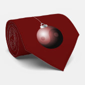 Yin Yang kerstbal in het rood Stropdas (Opgerold)