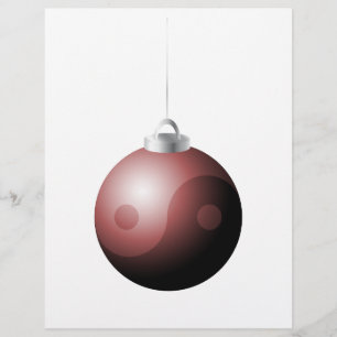 Yin Yang Kerstbal in Rood Flyer