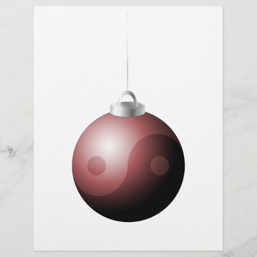 Yin Yang Kerstbal in Rood Flyer (Voorkant)