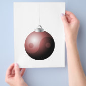 Yin Yang Kerstbal in Rood Flyer (Hand)