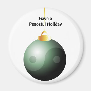 Yin Yang kerstbal Magneet