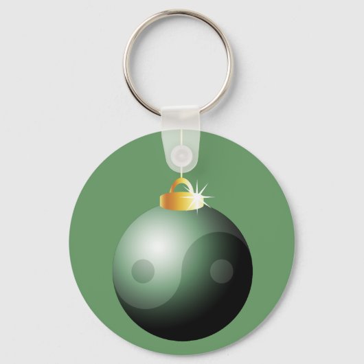 Yin Yang kerstbal Sleutelhanger (Voorkant)