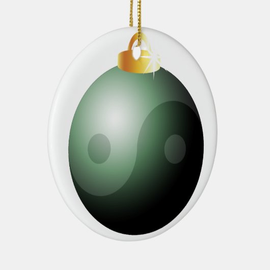 Yin & Yang kerstversiering Keramisch Ornament (Rechts)