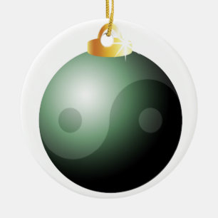 Yin & Yang kerstversiering Keramisch Ornament