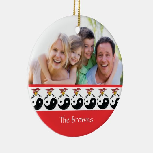 Yin & Yang kerstversiering Keramisch Ornament (Rechts)