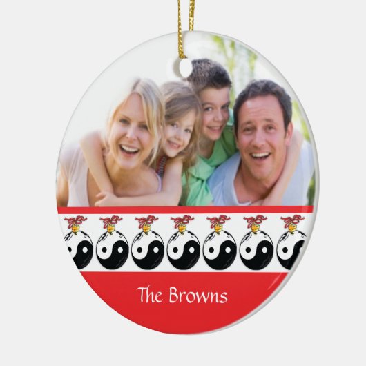 Yin & Yang kerstversiering Keramisch Ornament (Links)