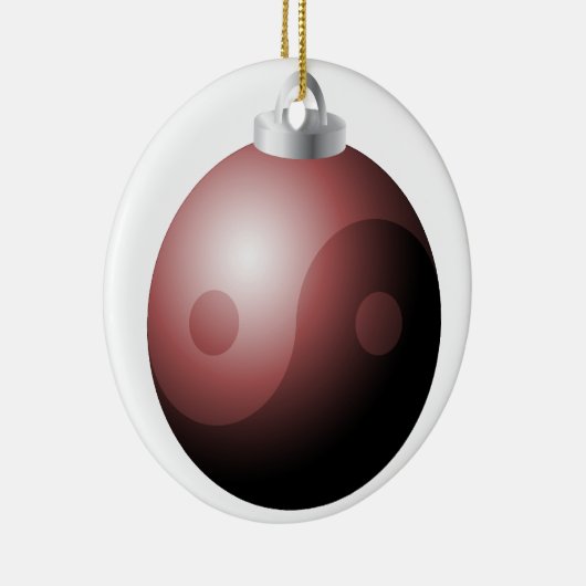 Yin & Yang kerstversiering Keramisch Ornament (Rechts)