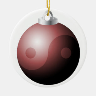 Yin & Yang kerstversiering Keramisch Ornament
