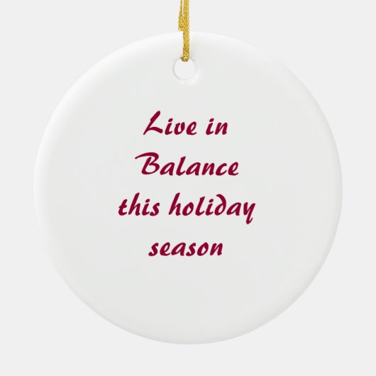 Yin & Yang kerstversiering Keramisch Ornament (Achterkant)