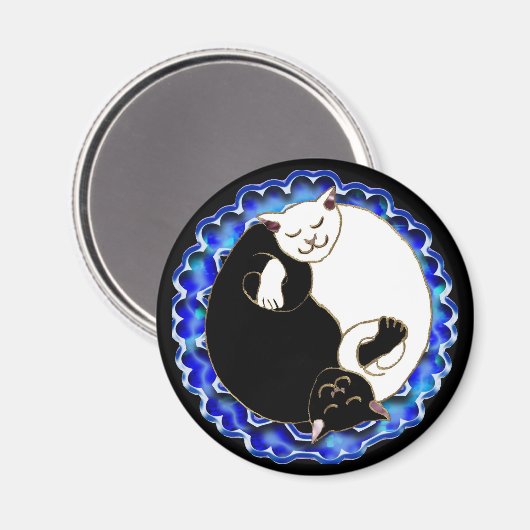 Yin Yang kittens magneet (Voorkant / Achterkant)