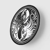 Yin Yang Kittens Ronde Klok (Hoek)