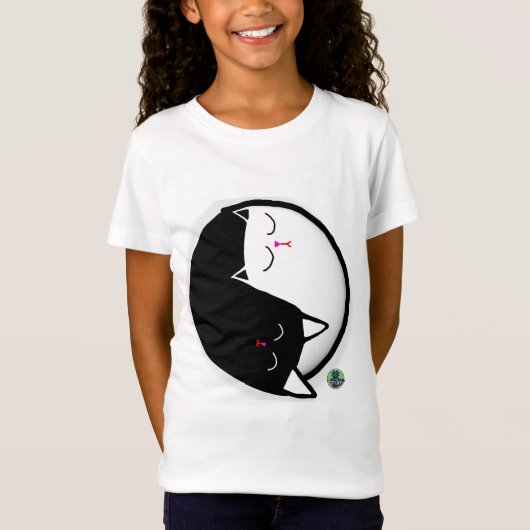 Yin & Yang Kitties T-shirt (Voorkant)