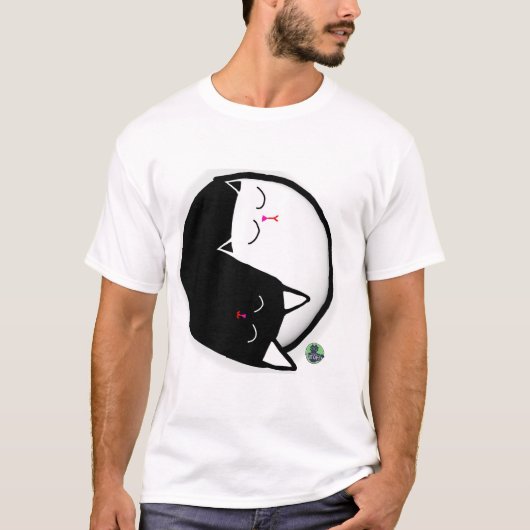 Yin & Yang Kitties T-shirt (Voorkant)