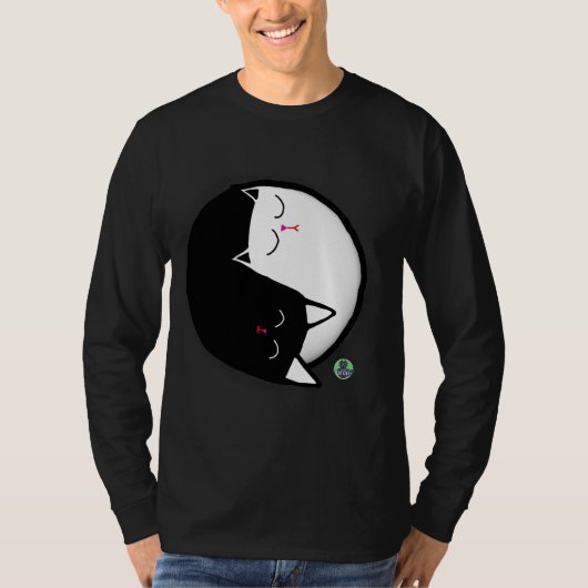 Yin & Yang Kitties T-shirt (Voorkant)