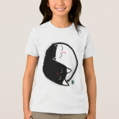 Yin & Yang Kitties Tri-Blend Shirt (Voorkant)