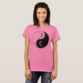 Yin Yang Kitty Cat T-shirt (Voorkant volledig)