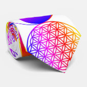 Yin Yang- kleurrijke bloem van leven Stropdas (Opgerold)