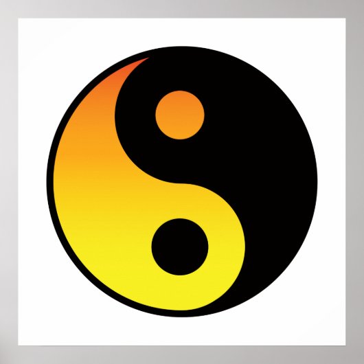 Yin Yang kleursymbool. Poster (Voorkant)