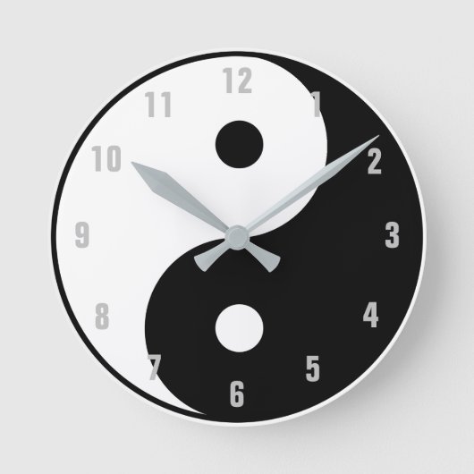 YIN-YANG-klok Ronde Klok (Voorkant)