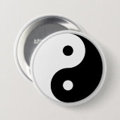 Yin Yang Knop Ronde Button 7,6 Cm (Voorkant /achterkant)