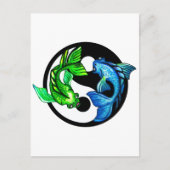 Yin-Yang Koi Design Briefkaart (Voorkant)
