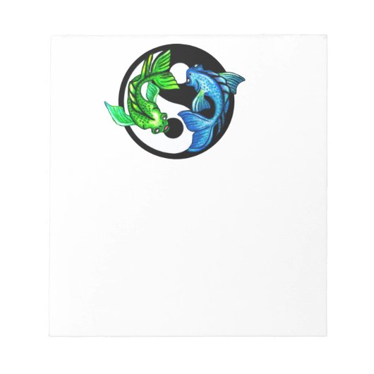 Yin-Yang Koi Design Notitieblok (Voorkant)