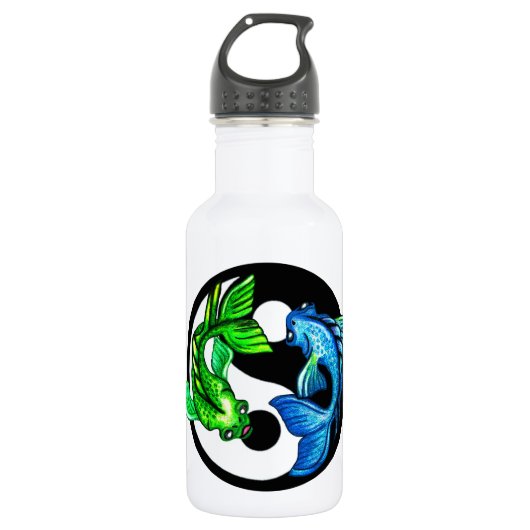 Yin-Yang Koi Design Waterfles (Voorkant)
