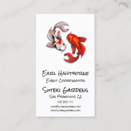 Yin Yang Koi Fish Business Logo Japanse tuin Visitekaartje