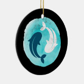 Yin Yang Koi Fish Design Balance Harmony Yoga Keramisch Ornament (Rechts)