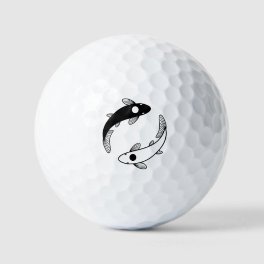 Yin Yang Koi Fish Golfballen (Voorkant)