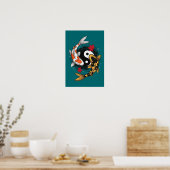 Yin Yang Koi Fish - Japans Poster (Keuken)