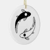 Yin Yang Koi Fish Keramisch Ornament (Rechts)