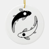 Yin Yang Koi Fish Keramisch Ornament (Voorkant)
