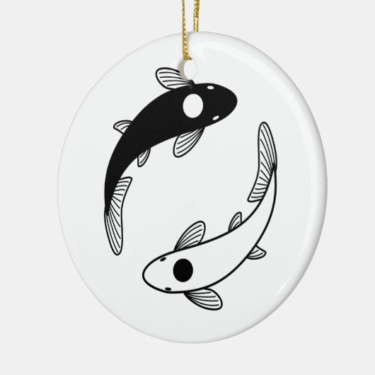 Yin Yang Koi Fish Keramisch Ornament (Links)