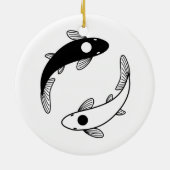Yin Yang Koi Fish Keramisch Ornament (Achterkant)