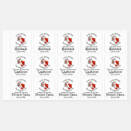 Yin Yang Koi Fish Logo Product Labels