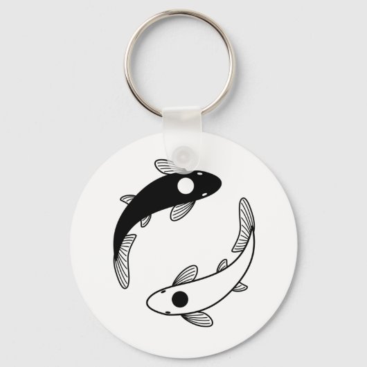 Yin Yang Koi Fish Sleutelhanger (Achterkant)