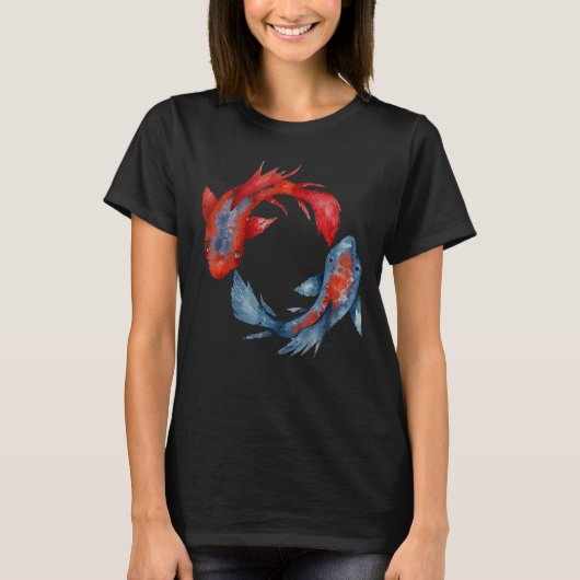 Yin Yang Koi Fish T-shirt (Voorkant)