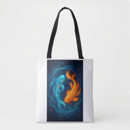 Yin Yang Koi Fish Tote Bag