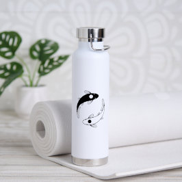 Yin Yang Koi Fish Waterfles