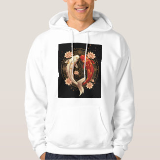 Yin Yang Koi Fish with Lotus Mandala Hoodie