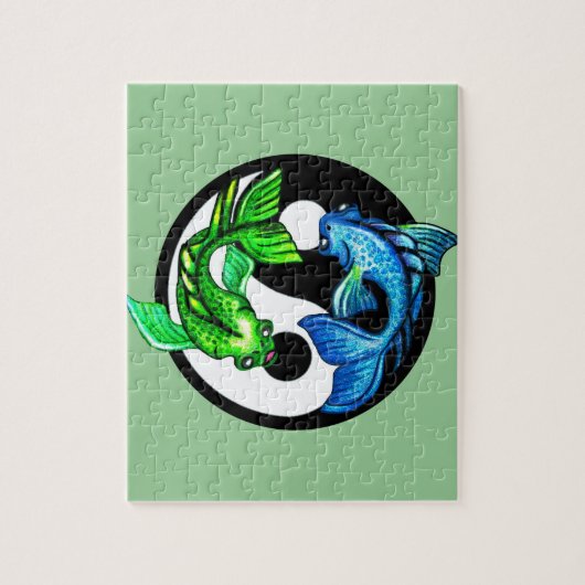 Yin-Yang Koi-ontwerp Legpuzzel (Verticaal)