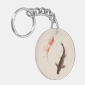 Yin Yang Koi viert in oosterse stijl Sleutelhanger (Voorkant Links)