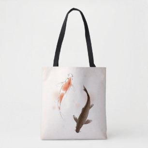 Yin Yang Koi viert in oosterse stijl Tote Bag