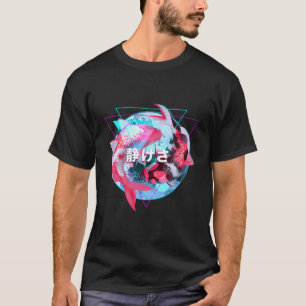 Yin Yang Koi Vis Japanse Vaporwave T-shirt