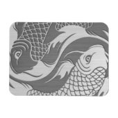 Yin Yang Koi Vis met Roestvrij staaleffect Magneet (Horizontaal)