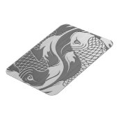 Yin Yang Koi Vis met Roestvrij staaleffect Magneet (Linkerzijde)