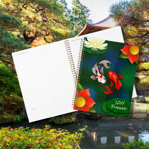 Yin Yang Koi Vis Wit Lotus Vijver Planner