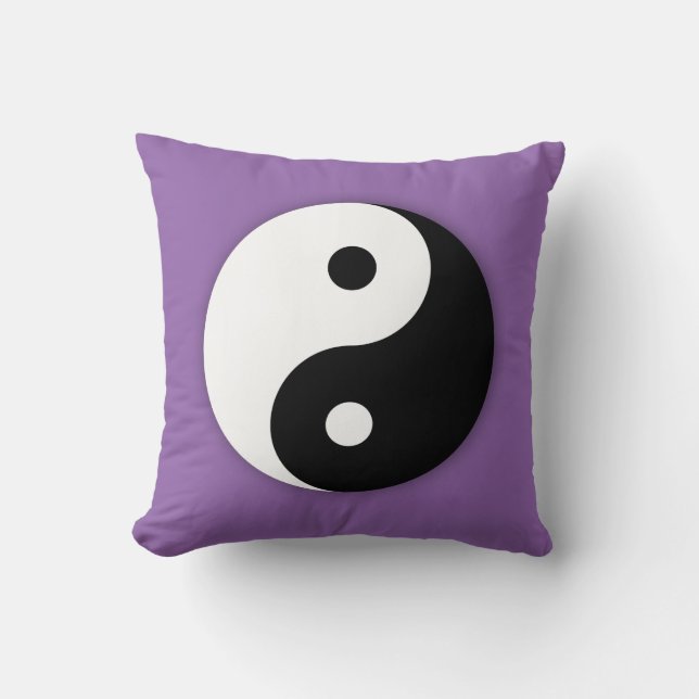 Yin Yang Kussen - Paars (Voorkant)